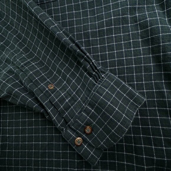 Brooks Brothers Cotton Button Up Long Sleeve Green Check Flannel 2XL Regent - Picture 9 of 12